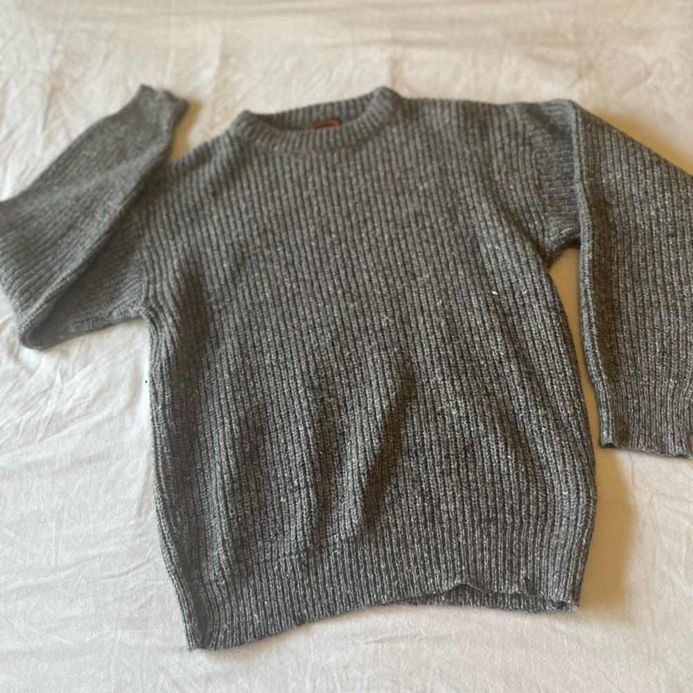 Gray wool sweater